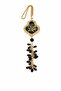 Allah & Muhammad Written Stone Rear View Mirror Ornament Black Gold – Luxury Car Accessory with Crystal Stones - 4