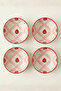 4-Piece Ceramic Oval Breakfast Sauce Bowl, Jam Bowl, Presentation Bowl Set, Strawberry Series Mit1331 - 3