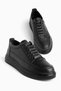 Men's Black Smart Lace-Up Casual Lightweight Poly Stitched Sole Walking Guaranteed Sports Shoes - 3
