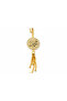 Allah Muhammed Written Stone Rear View Mirror Ornament Gold Black Premium Special Collection - 2