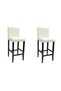 Bar stools, 2 pcs., white, eco- Leather - 2