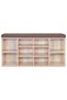 242555 Shoe Storage Bench 10 Compartments Oak Colour - 3