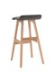 Bar stool, dark grey, fabric - 5