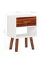 Bedside table, 40x30x57 cm, solid acacia wood, - 7