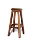 Bar stool, solid recycled wood - 3