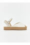 Beige Ankle Strap Girl's Sandals - 2