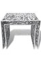 Side Table Set 2 pcs Square Aluminum Silver - 3