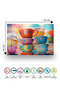 Colorful Cups and Tea Delight Uv Printing on Tempered Glass Cutting Board 30X40 cm Size - Bckt006 - 7