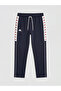 Ozmarka New Season Navy Blue Comfortable Striped Unisex Sweatpants - 8