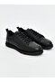 Men's Black Lace-Up Sneakers