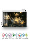 Golden Sparkling Lotus Flower Patterned Tempered Glass Cutting Board 30X40 cm Size Uv Printing - Bckt005 - 7