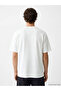 Ecru Crew Neck Printed Unisex Sports T-Shirt - 7