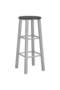 Bar stools, 2 pcs., silver, MDF - 2