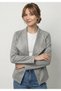 Women's Gray Suede Textured Blazer Jacket Casual and Daily Office Style - 5