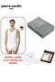 Premium Men's 3-Piece 100% Cotton Long Sleeve Pajama Set Striped Robe Groom Dowry Set Undershirt Boxer Gift - 3