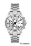 Silver Case Men's Wristwatch |   42mm Steel Case, Silver Metal Band, Silver Dial - 5