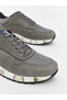 Gray Suede-Look Men's Sports Shoes - 3