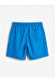 Blue Knee Length Boy's Swim Shorts - 2