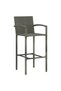 Bar stools, 2 pcs., grey, polyrattan - 2