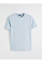 Blue Crew Neck Men's T-shirt - 4