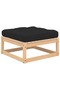 Garden stools with cushions, 2 pcs., solid pine wood - 2