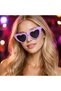 Purple Lilac Retro Heart Glasses – 80S 90S Style Party Glasses - 3