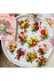 20 Pcs Transparent Flower Sticker Set Bullet Journal Scrapbook Laptop Agenda Red Bouquet - 3