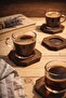 Set of 2 Natural Wooden Coasters Walnut Color Stylish Presentation Plate - 2