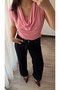 Women's Pink Degaje Collar Soft Blouse, Pack of Cotton - 3