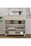 Console table, honey brown, 90x35x90 cm, solid pine wood