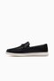 Men's Genuine Leather Buckle Detail Casual Shoes 26Y 191074 m Black - 2