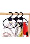 Shawl Hanger 25 Pieces Black Scarf Hanger Foulard Scarf Hanger Closet Organizer Set Space Saving - 7