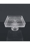 Handcrafted Cutting Decor Presentation Bowl / Square Handmade Glass Bowl - 3