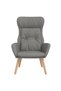Lounge chair, light gray, textile - 3