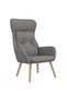 Lounge chair, light gray, textile - 2