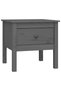 Side tables, 2 pcs., grey, 50x50x49 cm, solid pine wood - 3