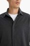 Regular Fit Polo Collar Twill Long Sleeve Shirt F0338Ax25Au - 3