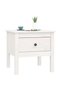 Side tables, 2 pcs., white, 50x50x49 cm, solid pine wood - 6