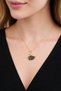 Steel Anti-Tarnish Gold Color Black Stone Swan Women's Necklace