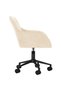 Scaun de birou pivotant, crem, catifea - 4