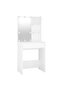 LED dressing table with 2 cabinets, white, engineered wood - 5