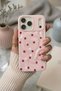 iPhone 17 Pro Max Wavy Patterned Pink Polka Dot Pack Silicone Case Stylish Design Phone Case - 2