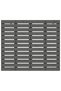 Wall-mounted headboard, gray, 146x3x91.5 cm, solid pine wood - 4