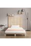 Wall-mounted headboard, 106x3x91.5 cm, solid pine wood - 3
