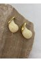 Gold Detailed Drop Steel Earrings - 2
