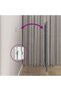 Wall-mounted headboard, gray, 146x3x91.5 cm, solid pine wood - 6
