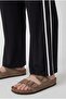 Women's Plus Size Stripe Detail Printed Sho Fabric Black Tracksuit Set - 5