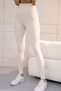 Women's High Waist Tummy and Hip Shaping Push up Leggings 1058 Ecru - Premium Series - 3