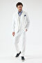 Pique Men's White Poly Viscose Fabric Knitted Jacket+Pants+ Vest Set Slim Fit Suit - 5