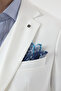 Pique Men's White Poly Viscose Fabric Knitted Jacket+Pants+ Vest Set Slim Fit Suit - 2